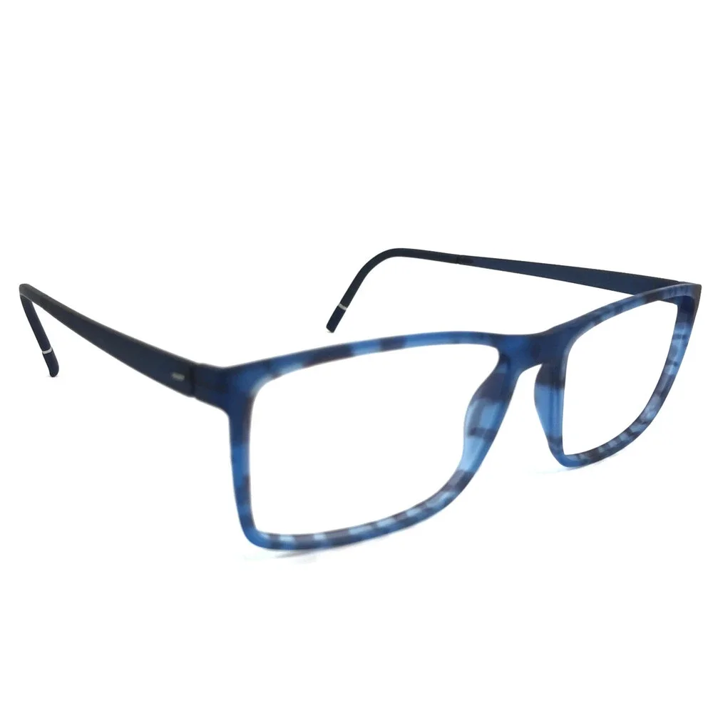 Silhouette Eyeglasses Frames SPX 2956 75 4610 Vivid Sky Blue Camo 57-16-145